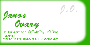 janos ovary business card